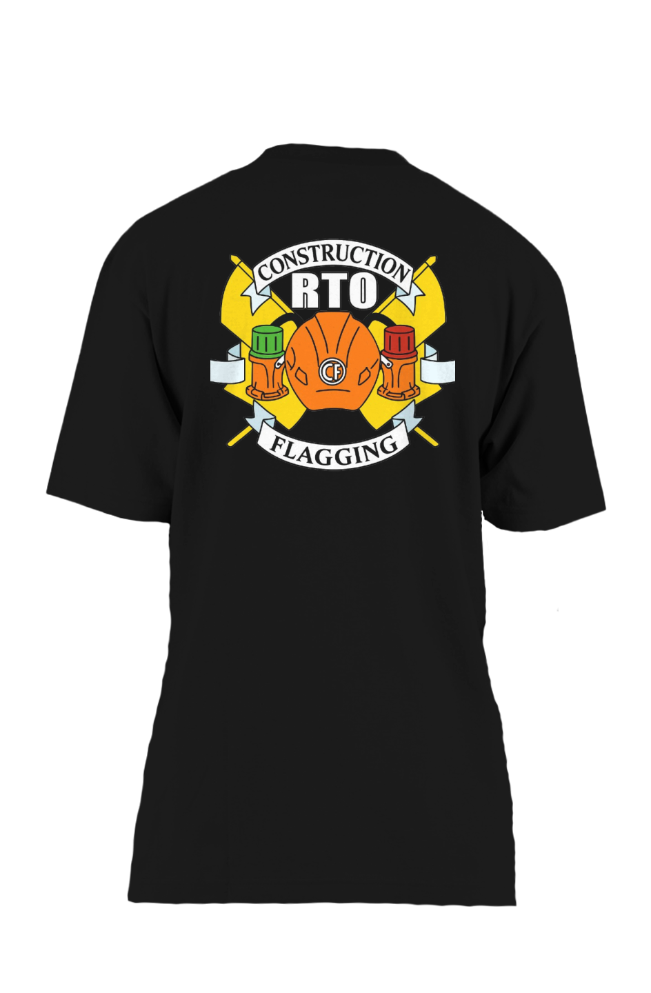 Double sided construction flagging logo shirt 