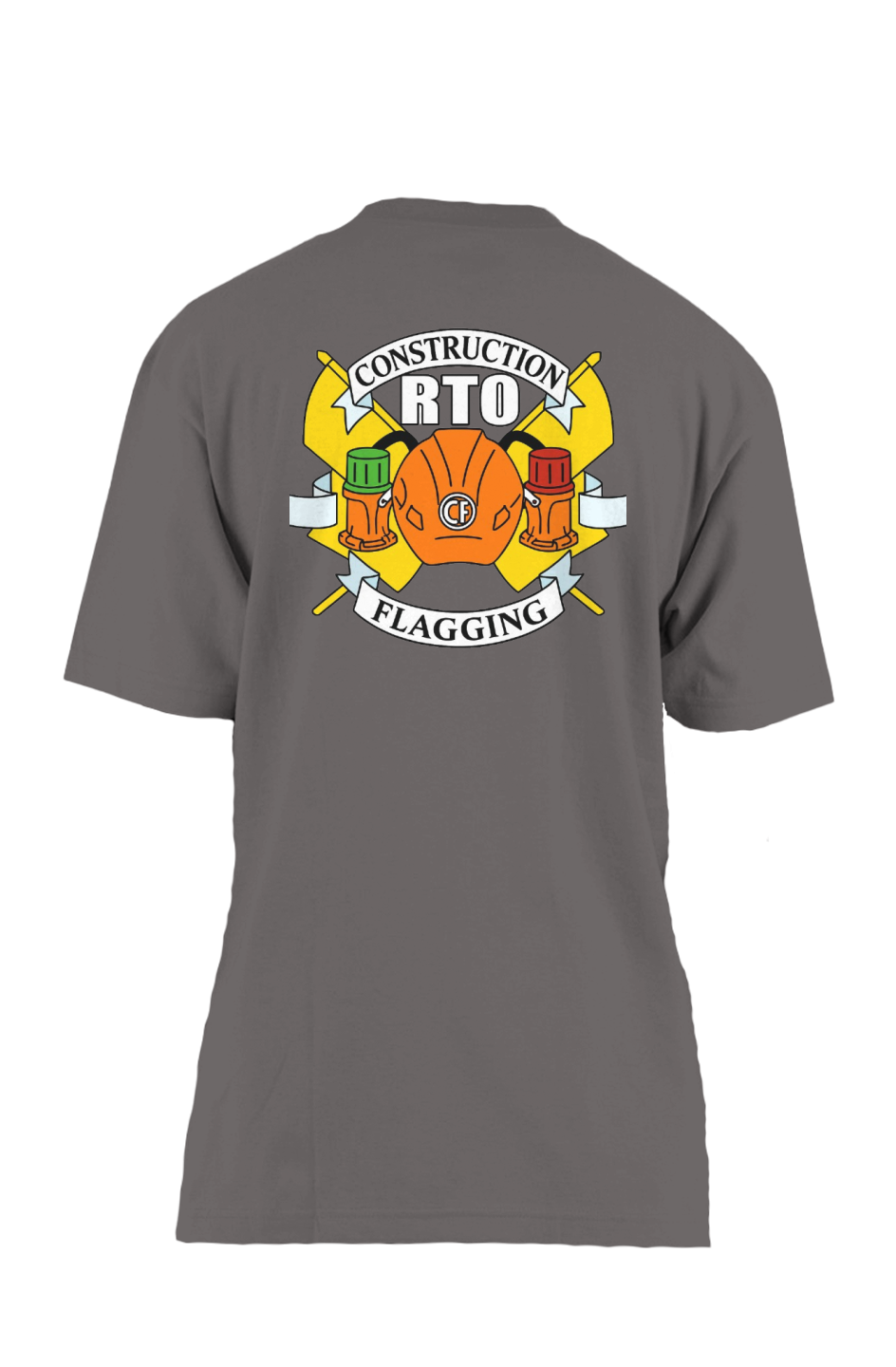 Double sided construction flagging logo shirt 