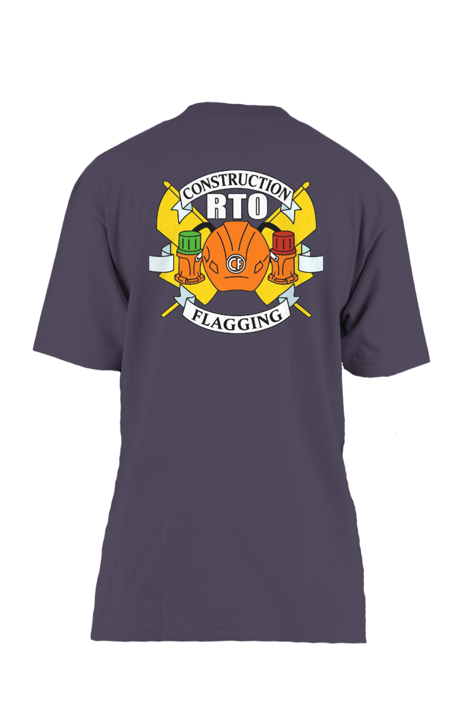 Double sided construction flagging logo shirt 